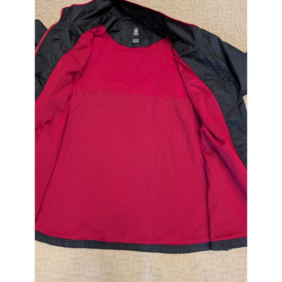 Reebok NFL Atlanta Falcons Jacket Mens 2X 2XL XXL Black Red Windbreaker - Picture 9 of 10